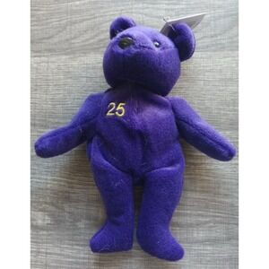 Vintage 1998 Mark McGwire Purple Baseball Plush Bean Bear Collectible Bamm Beano